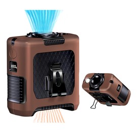 AINFTIME 2025 Portable Waist Clip Body Fan 10000mAh Personal Wearable 6-40H Powerful Outdoor (10000mAh / Deep Brown)