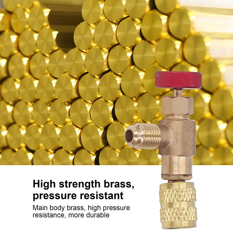 2PCS Refrigeration Control Valve 1/4SAE Male Thread 5/16SAE Female Thread