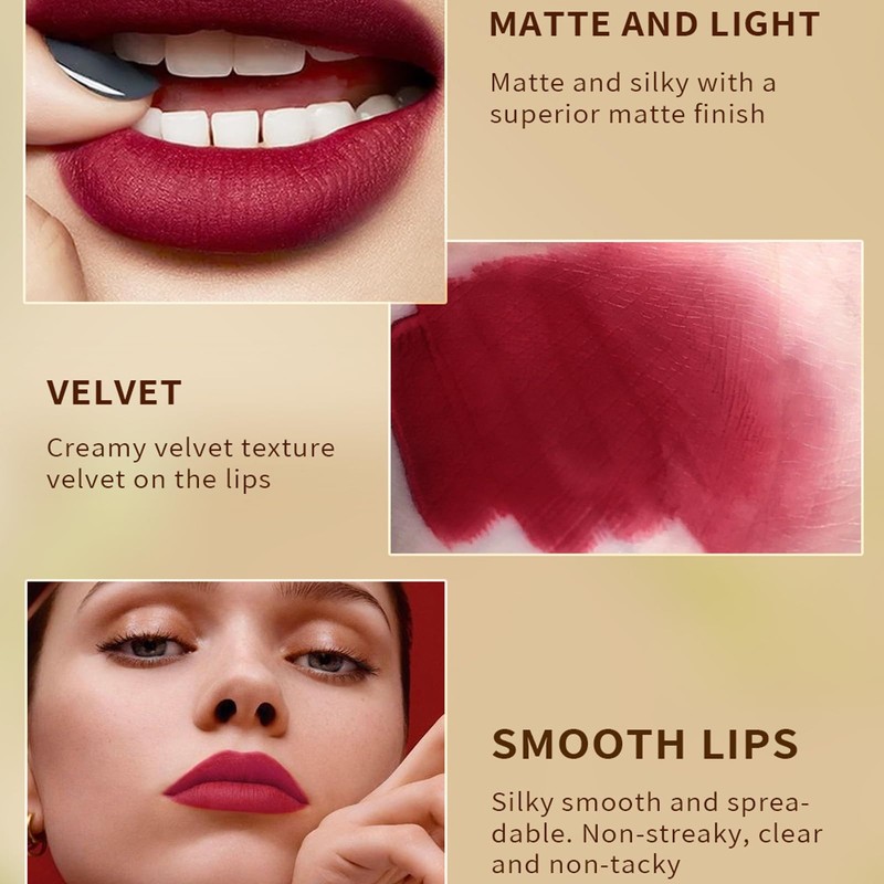 HWSHQY OO Dual Ended Lip Makeup,2-in-1 Matte Liquid Lipstick Lip