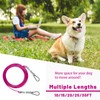 HaiYUAN Dog Tie Out Cable 10/15/20/25/30FT Dog Run Cable Rosy