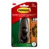 Command Outdoor Large Bronze Metal Hook, 1-Hook, 2-Strips, Decorate Damage-Free