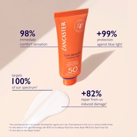 Lancaster Sun Beauty Face Cream SPF30 50ml | Sunscreen For Face | Broad Spectrum Daily Sun Protection