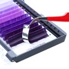 Colored Eyelash Extensions Easy Fan 12mm Ombre Purple D Curl