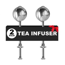 2pack Tea Ball, tea infuser for loose leaf tea, tea strainers for loose tea, stainless steel tea strainer, loose leaf tea steeper, easy clean, tea fine mesh strainer reusable