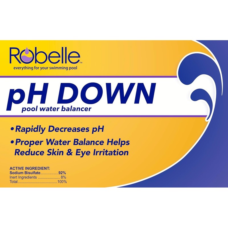 Robelle 5-Pounds Premium pH Down for Pools, Concentrated Sodium Bisulfate,