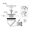 Wirquin James 30723674 Shower Drain D90 with 360° Pivoting Outlet