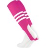 TCK Striped Baseball Stirrups Pattern B (Hot Pink/White, Medium)