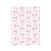 Pink Bow Fuzzy Blanket Cute Bowknot Throw Blanket Bowtie Cozy