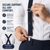 Heavy Duty Suspenders for Men – Adjustable 2-Inch Elastic X-Back