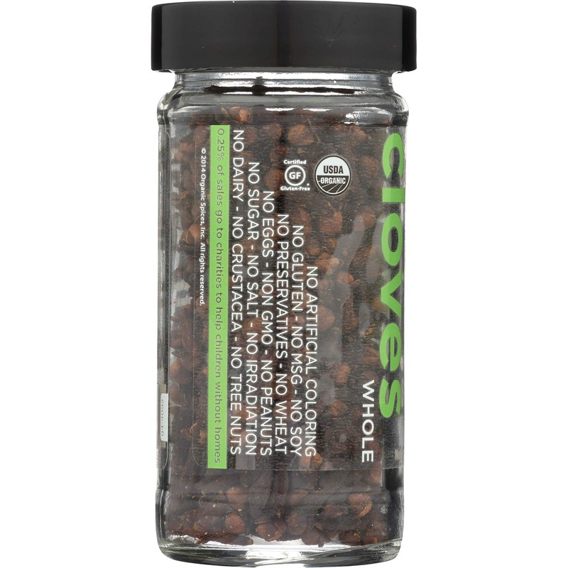 Spicely Organics USDA Certified Organic Cloves Whole, No Artificial Colors