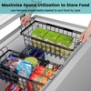 Wetheny 2 Pack Expandable Freezer Organizer Bins, Adjustable Wire Baskets