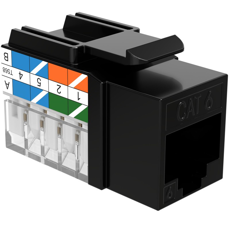SATMAXIMUM 50 Pack Cat6 Keystone Ethernet Wall Jacks RJ45 Punch