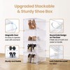 Amllas 12 Pack Clear Shoe Boxes Stackable,Shoe Storage Boxes for