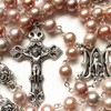 elegantmedical CATHOLIC AAA 8mm REAL PEARL Pearls SILVER ROSE BEADS