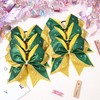 6PCS Glitter Cheer Bow Large Cheer Bows Rhinestones Hair Bows