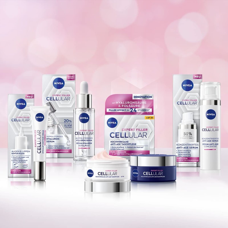 Nivea Cellular Filler Hyaluron Serum Essence, Preparatory Face Serum, Moisturising,