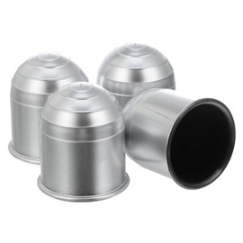 GRIRIW 4pcs Trailer Coupling Ball Head Cover with Locking Ring Towing Hitch Protector Corrosion Resistant Towing Cover for Rv Truck Caravan Dustproof Trailer Lock Accessory
