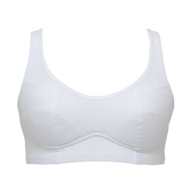 Lucien Girls' Junior Bra, Club Activities Bra, Cotton and Smooth, white (25SS)