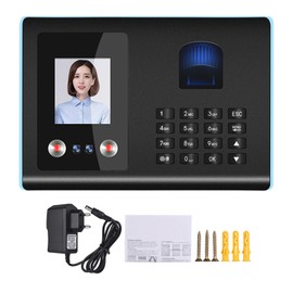 Intelligent Attendance Machine Face Fingerprint Password Recognition Mix Biometric Time Clock for Employees with Voice Broadcast Function Support Multi-language