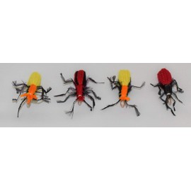 Litterboy Black and Red Beetles Attachment - 4 Pack - Fits Popular Wand Toys