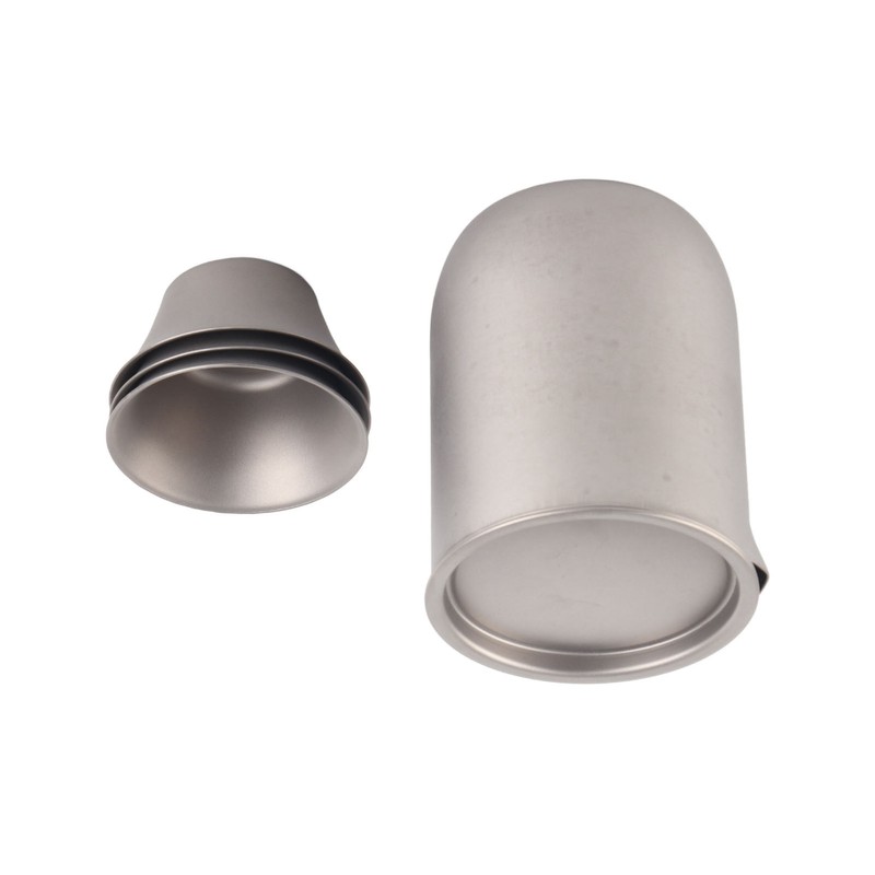 Titanium Double Walled Tea Cups with Removable Filter Cover Cap