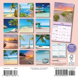 Carousel Calendars, Beaches 2025 Mini Wall Calendar