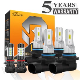 AUIMSOCO For Jeep Grand Cherokee Sport Utility 4.7L 2005-2010 LED Headlight Foglamp Bulbs