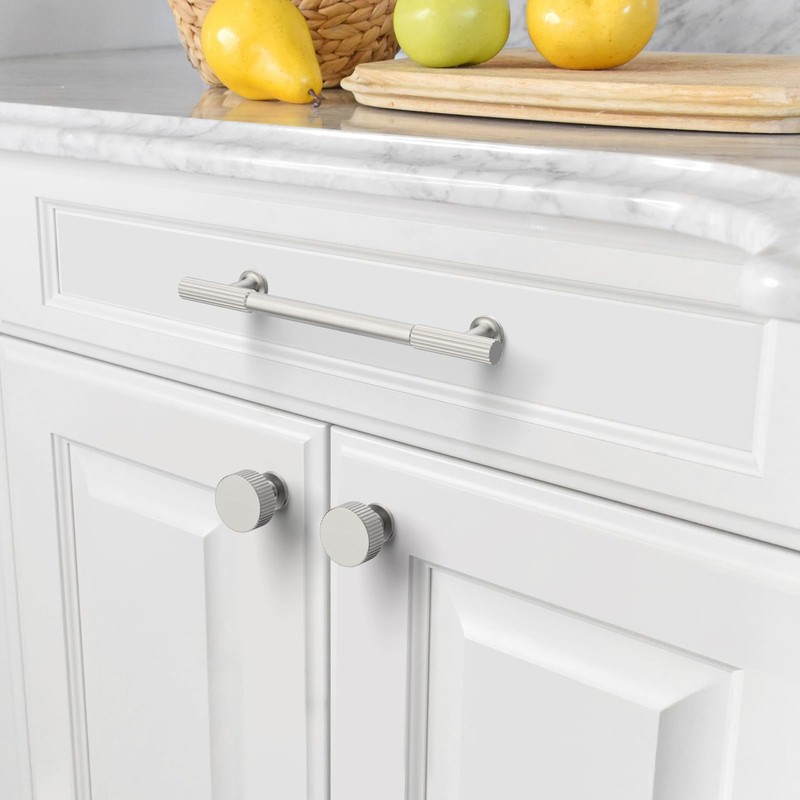 Amerdeco 10 Pack Brushed Satin Nickel Kitchen Cabinet Knobs Dresser