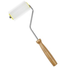 QWORK Honey Extractor Uncapping Needle Roller - Professional Beekeeping Tool with Sharp Tines and Ergonomic Handle