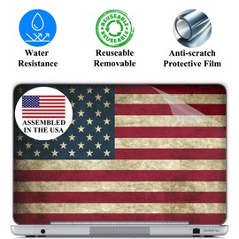 Meffort Inc 13 13.3 Inch Laptop Skin Sticker Cover Art Decal Decorative Stickers (Included 2 Wrist Pads) - USA Flag