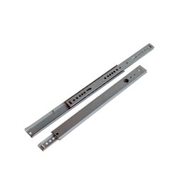 MFI BALL BEARING DRAWER RUNNER 28MM X 278MM EXTENDS TO 452MM, 12KG CAPACITY, GALVANISED STEEL, SILVER, SIDE MOUNT