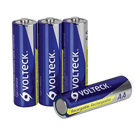 Volteck RE-AA2, Pilas recargables, uso general, AA, 1, 300 mAh, 4 piezas