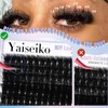 Yai 속눈썹 클러스터 300D 두꺼운 12-25mm 볼륨 연장 224Pcs 위스피