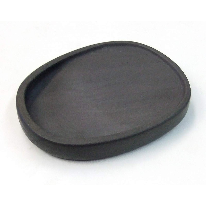 硯石 端渓硯 新坑仔岩 蛋型淌池硯 4吋 （100×80×15mm）