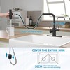 Black Kitchen Faucets with Water Filter and Pull Down Sprayer,Waterfall