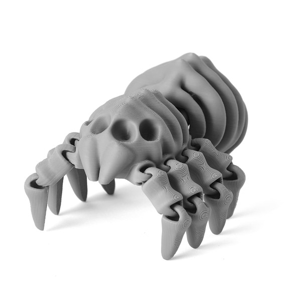 Yipintang 3D Printed Tarantula Spider Figurine – Gray & Silver