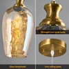 LBSQJ Glass Pendant Lights Kitchen Island 2 Pack 5.9" Amber