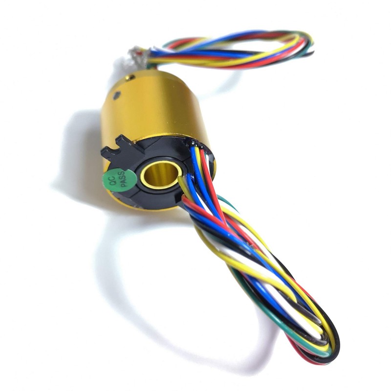 Taidacent Through Bore Electrical Slip Ring Rotary Electrical Contact 6/12/18/24