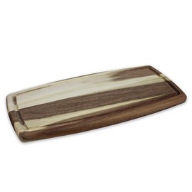 TB Home 14" Acacia Wood Serving & Cutting Board with Juice Groove