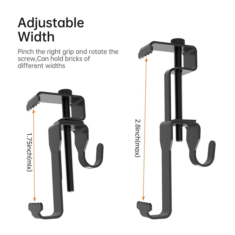 GEZIDEA Brick Hanger,Brick Hooks,Brick Clips for Hanging Outdoor Pictures,No Drill,Holes,Nails