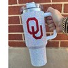Lashicorn Oklahoma Rhinestone Tumbler 40 oz with Lid Straw Sparkle