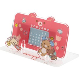 San-X Rilakkuma "Gaming Rilakkuma" Acrylic Perpetual Calendar CD39601 H75xW155mm