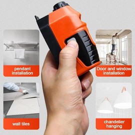 Mini Portable Vertical Laser Spirit Level Laser Straight Level 90 Degree Mouse-shaped Plastic Self-leveling Measuring Tool - Color: Red, Ships From: United States