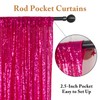 ShinyBeauty Sequin Backdrop 125x215cm Fuchsia Backdrop Decoration 1 Panel Hot