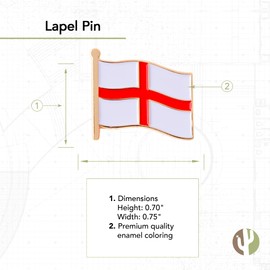 England Lapel Pin Country Enamel Made of Metal Souvenir Hat Men Women Patriotic (Waving Flag Lapel Pin)