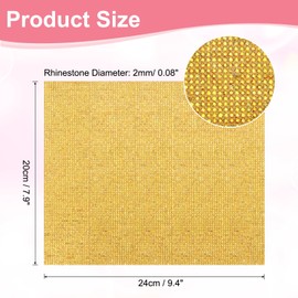 PATIKIL Bling Crystal Rhinestone Sheet, 9.4"x7.9", Gold Yellow