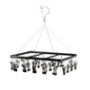 AnnZhao Windproof Sock Dryer Hanger, 26 Pegs Aluminum Hanging Clothes