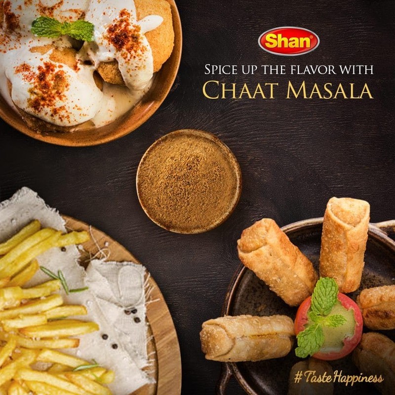 Shan - Chaat Masala Seasoning Mix (100g) - Spice Packets