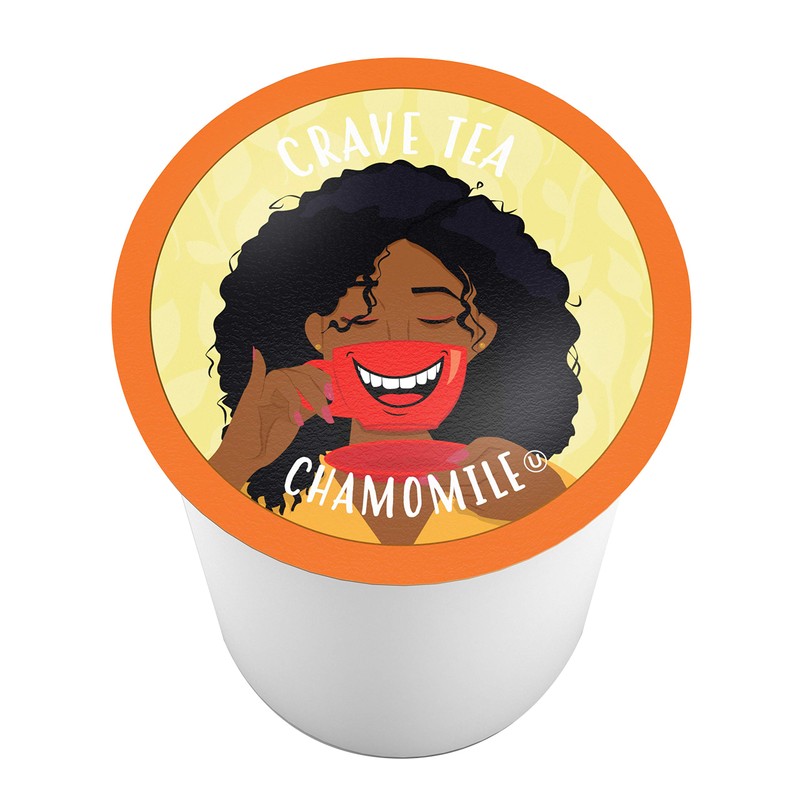 Crave Beverages Tea Pods, Chamomile for Keurig K Cup Brewers,