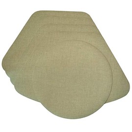 Sweet Pea Linens Green Vinyl Wipe Clean Wedge-Shaped Placemats - Set of Four Plus Center Round-Charger